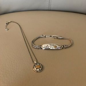 Brighton Silver Plated  Necklace & Bracelet Set